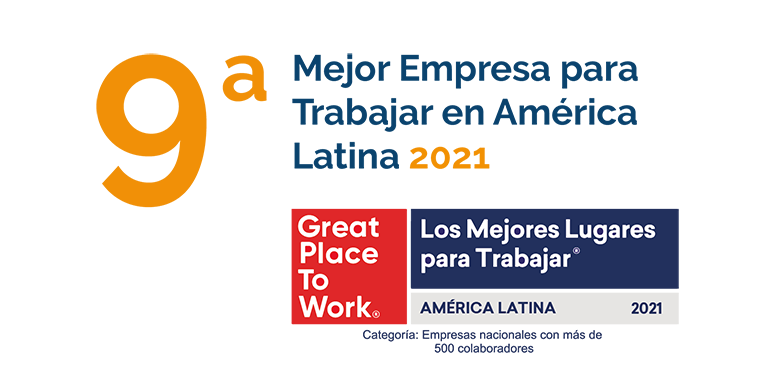 Novena mejor empresa para trabajar en América Latina