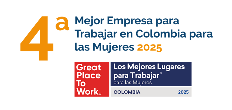 Cuarta mejor empresa para trabajar en Colombia para las mujeres